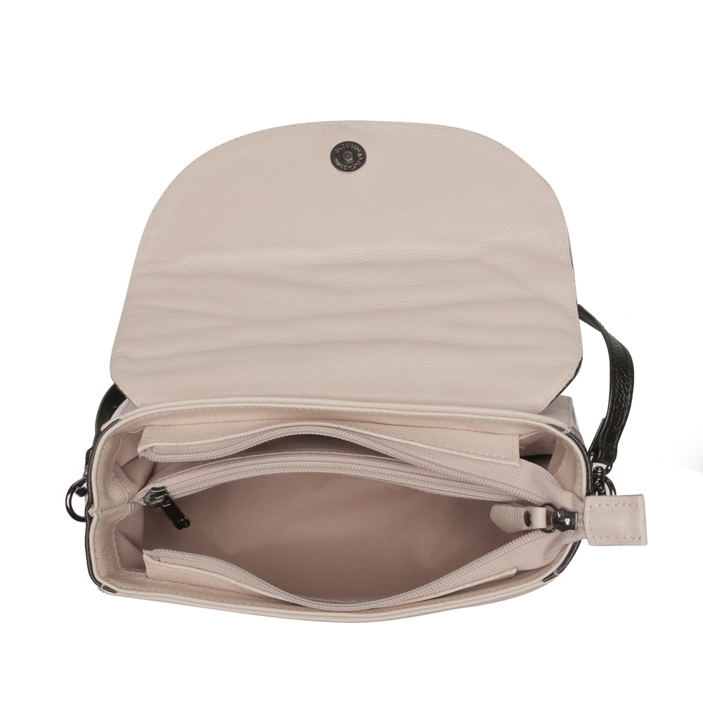 Bolsa Feminina Transversal Couro Off White Cecília