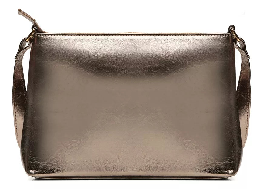 Bolsa Feminina Transversal Couro Ouro Velho Bella