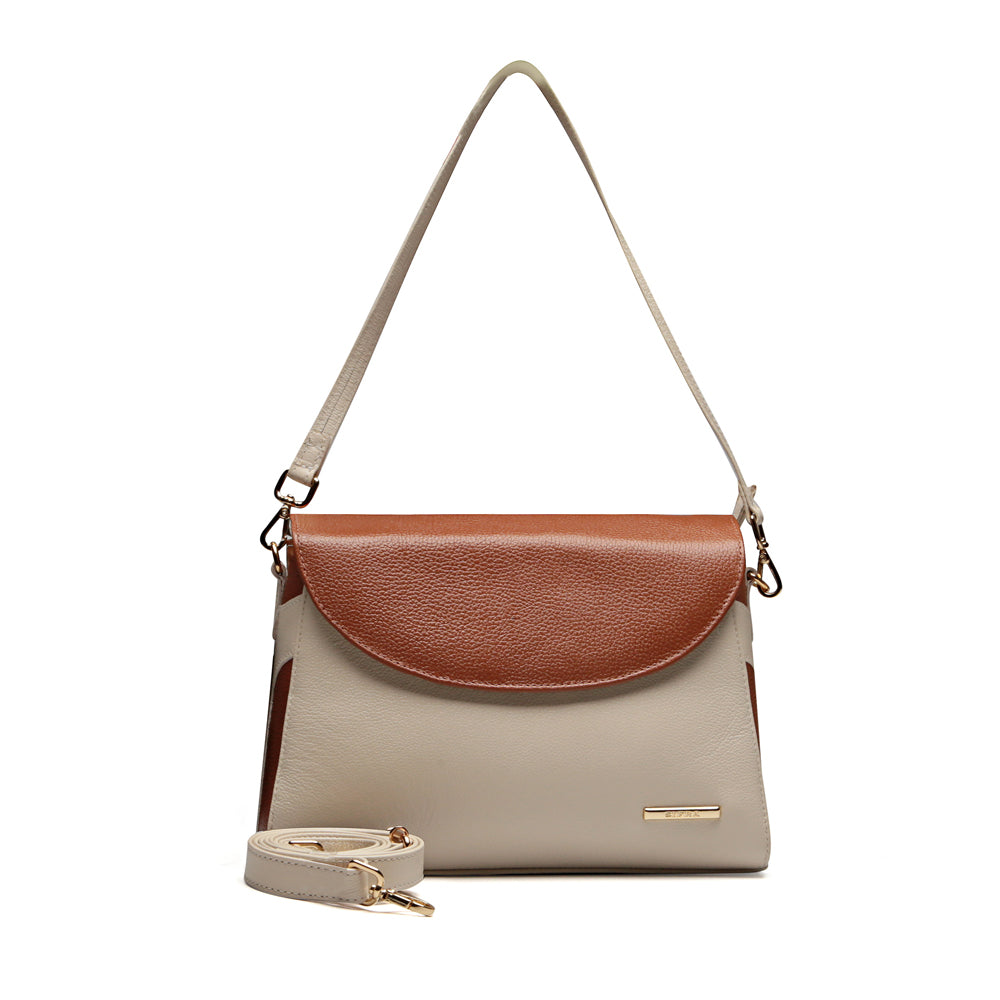 Bolsa Feminina Transversal Couro Terracota Cecília