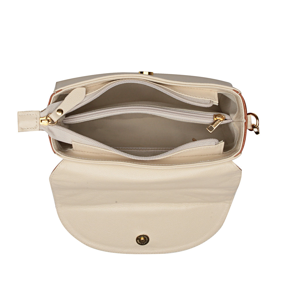 Bolsa Feminina Transversal Couro Terracota Cecília