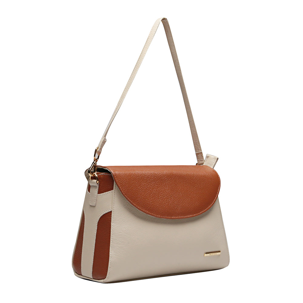 Bolsa Feminina Transversal Couro Terracota Cecília