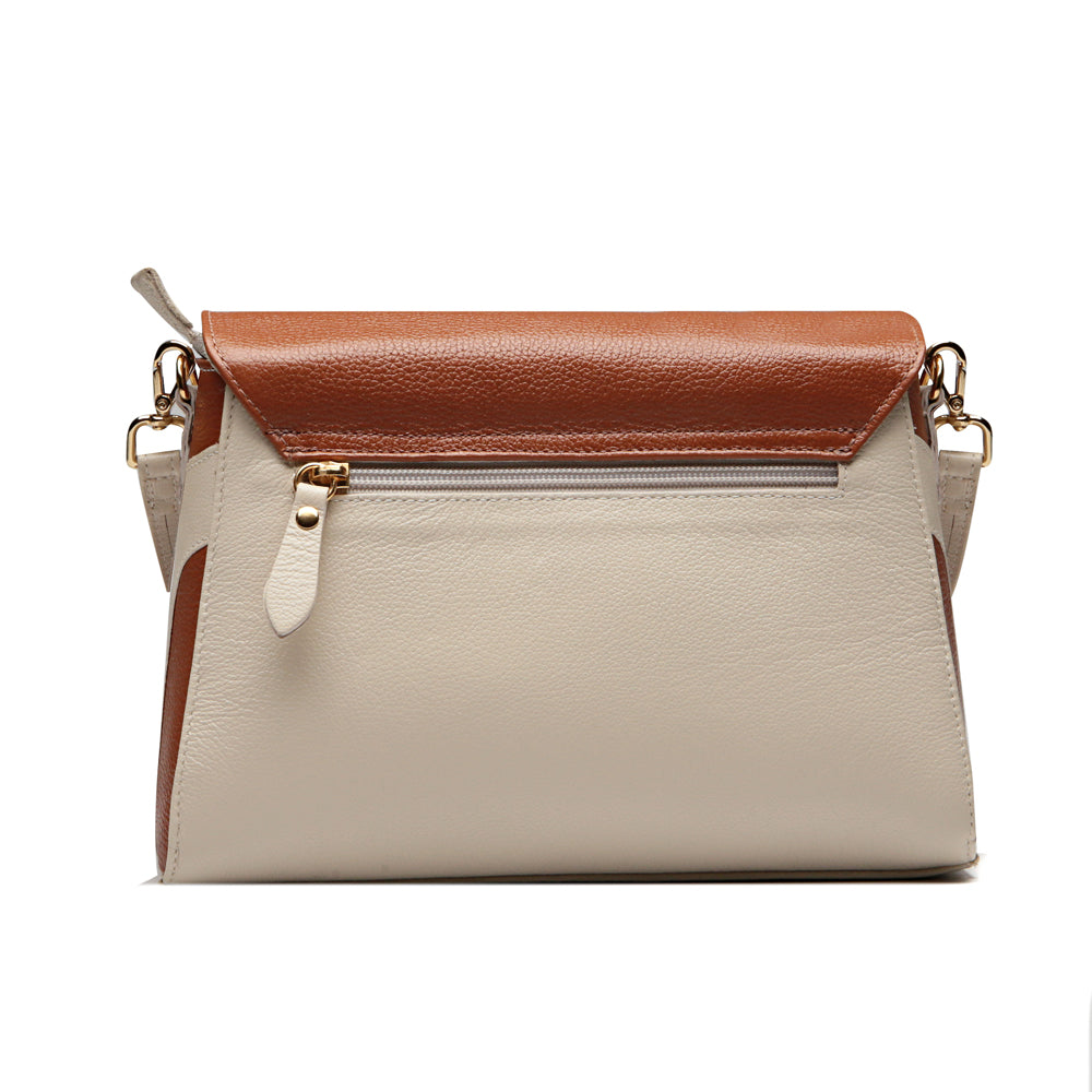 Bolsa Feminina Transversal Couro Terracota Cecília