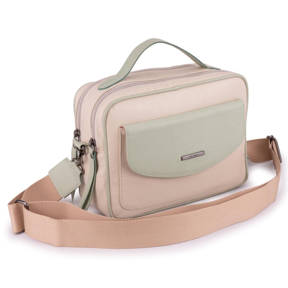 Bolsa Feminina Transversal Mão Couro Off White Luna