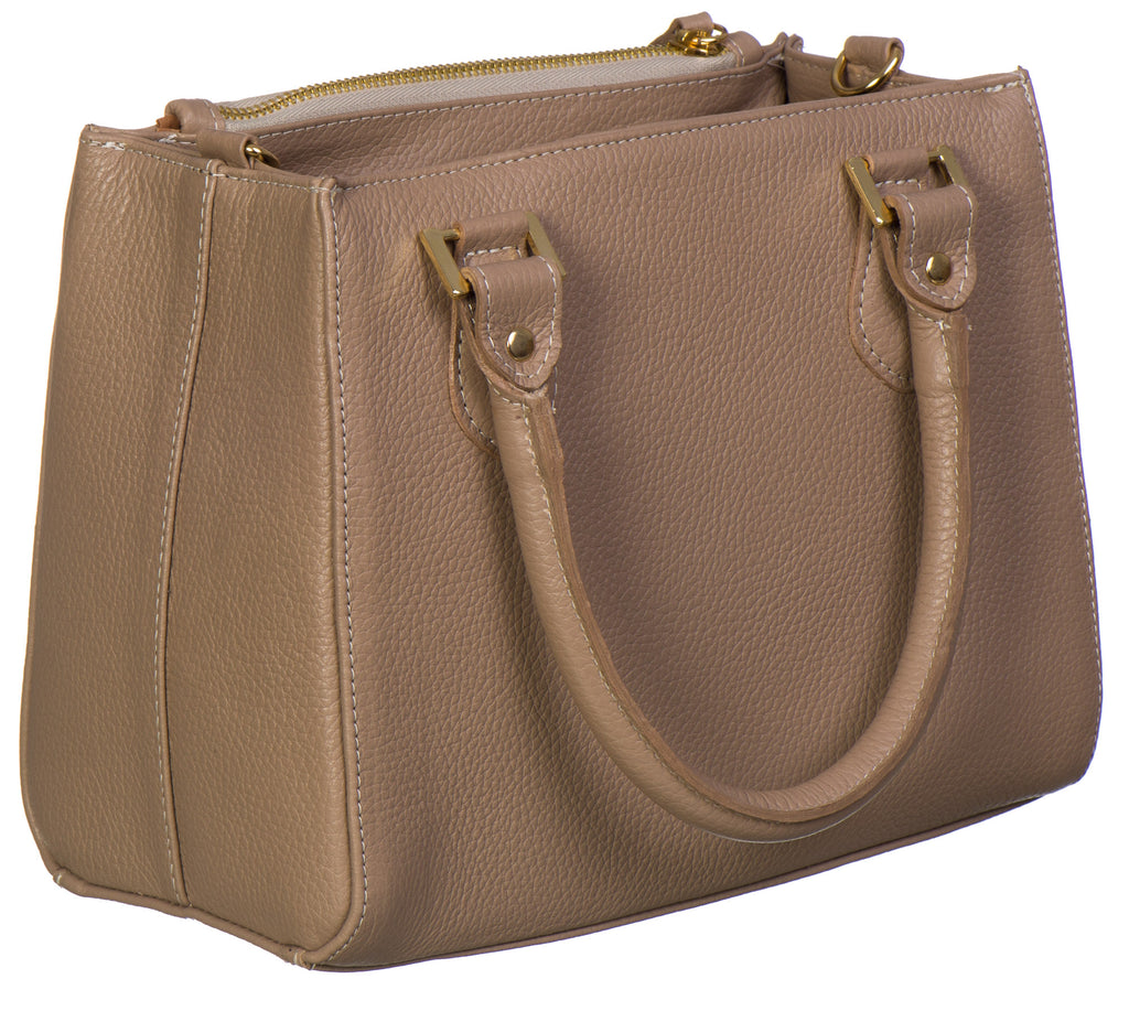 Bolsa Feminina Transversal Tote de Couro Nude Mia