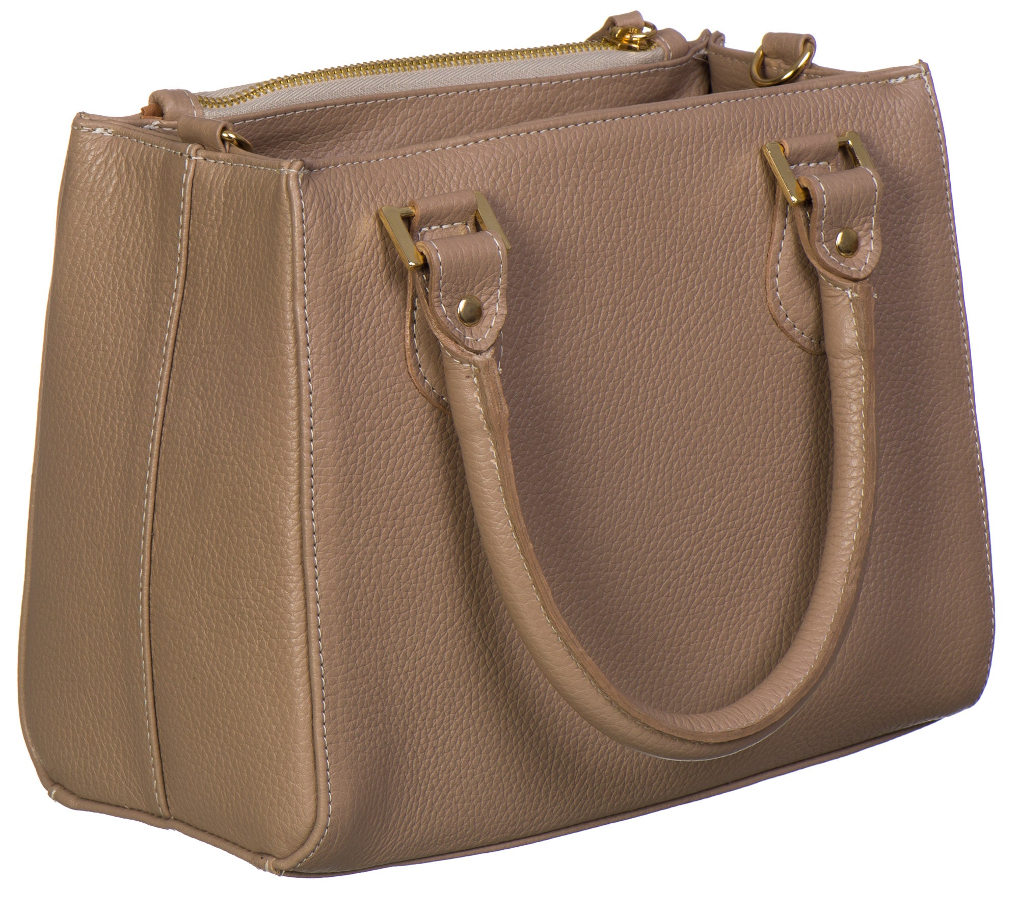 Bolsa Feminina Transversal Tote de Couro Nude Mia