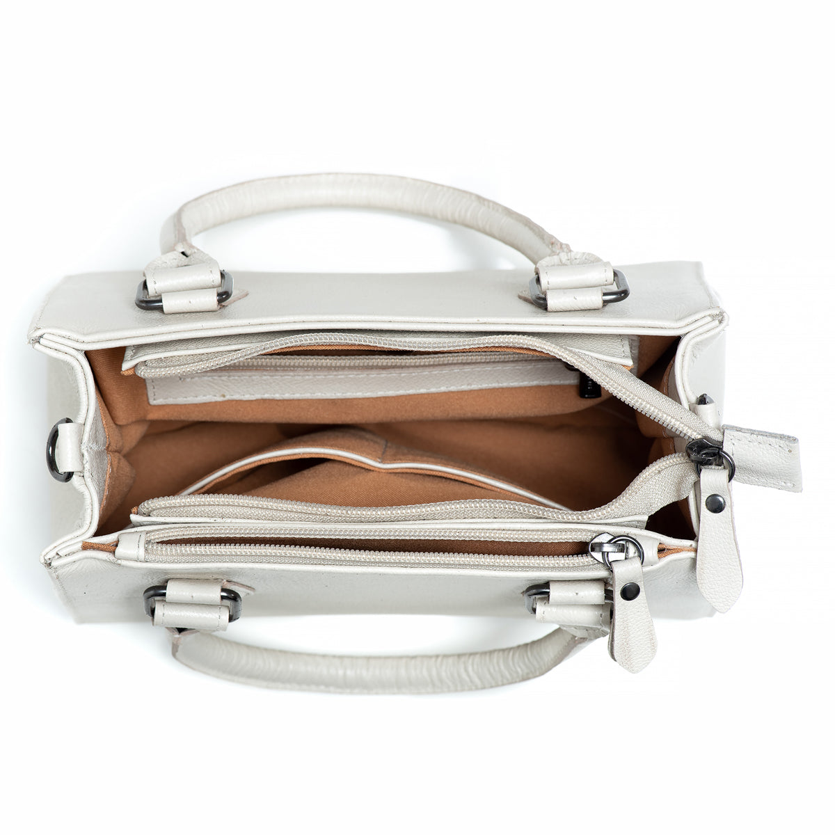 Bolsa Feminina Transversal Tote de Couro Off White Mia