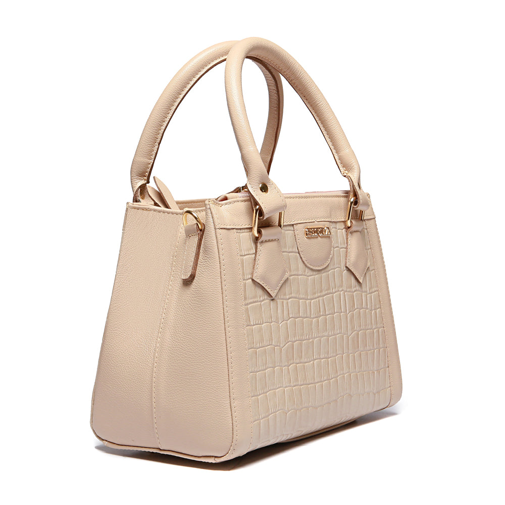 Bolsa Feminina Transversal Tote de Couro Off White Sara