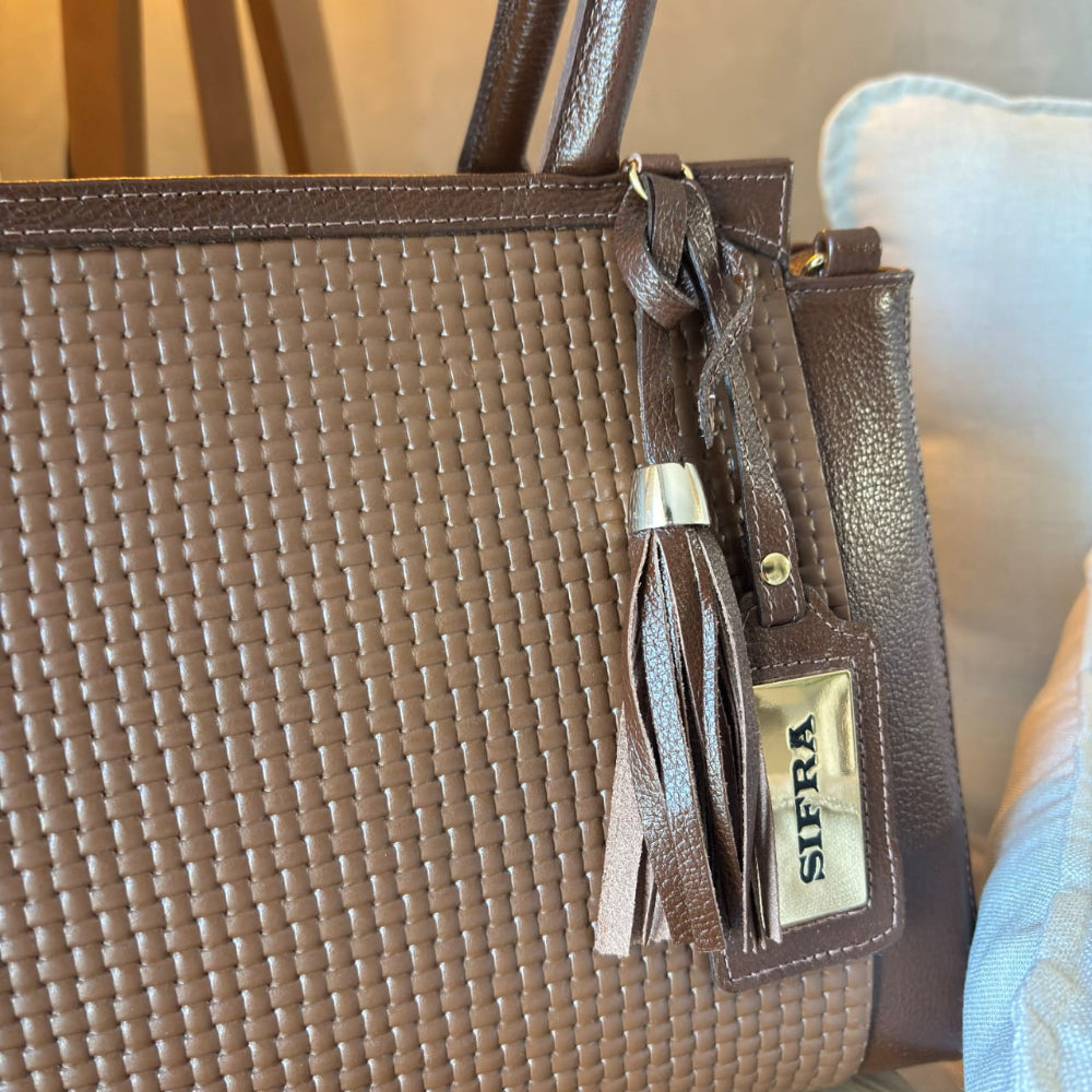 Bolsa Feminina de Ombro Couro Avelã Ruth