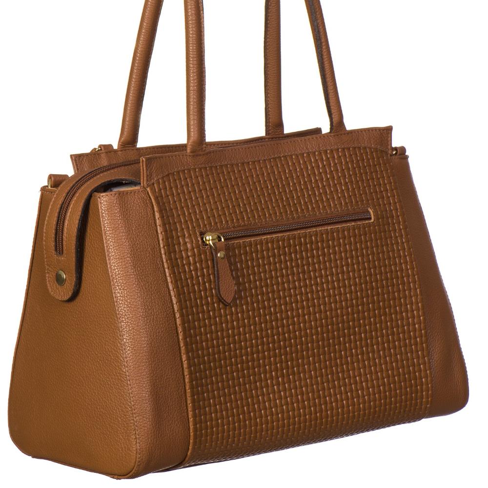 Bolsa Feminina de Ombro Couro Marrom Ruth