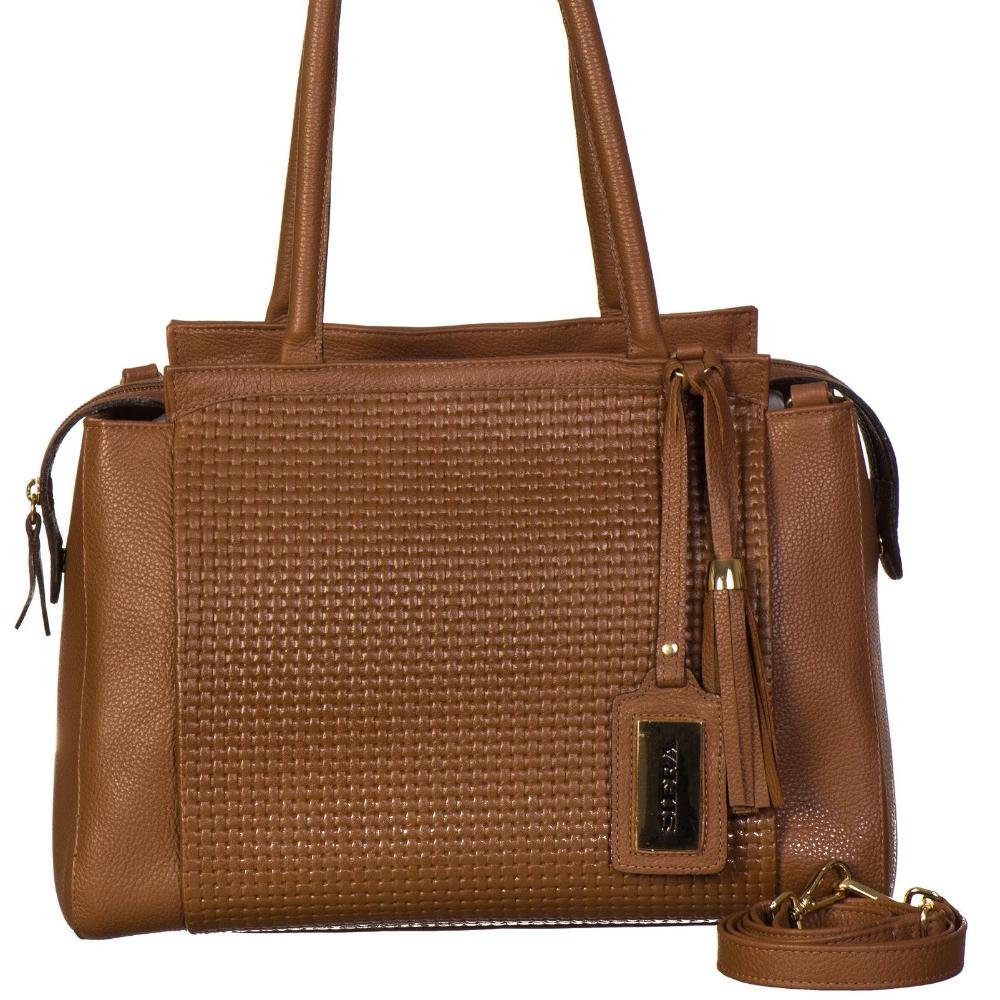 Bolsa Feminina de Ombro Couro Marrom Ruth