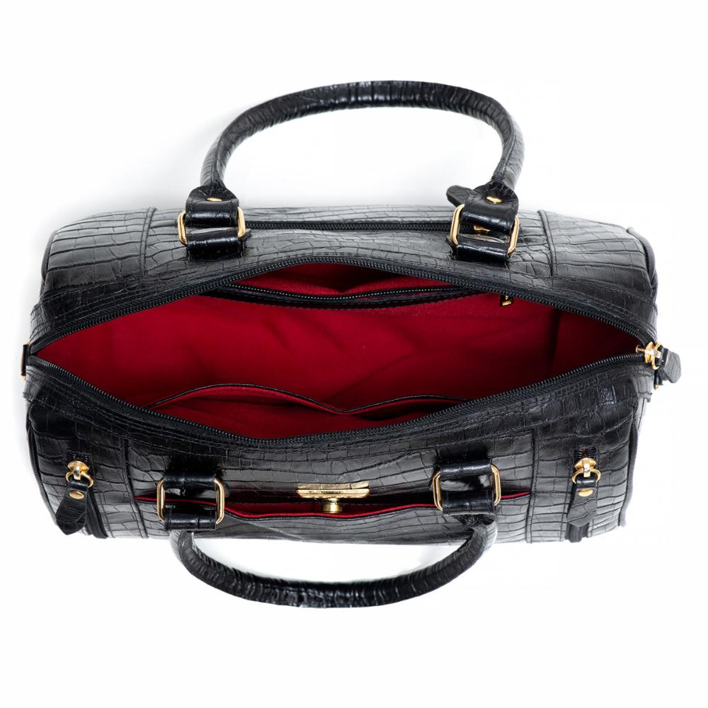 Bolsa Kátia de ombro no couro Preto
