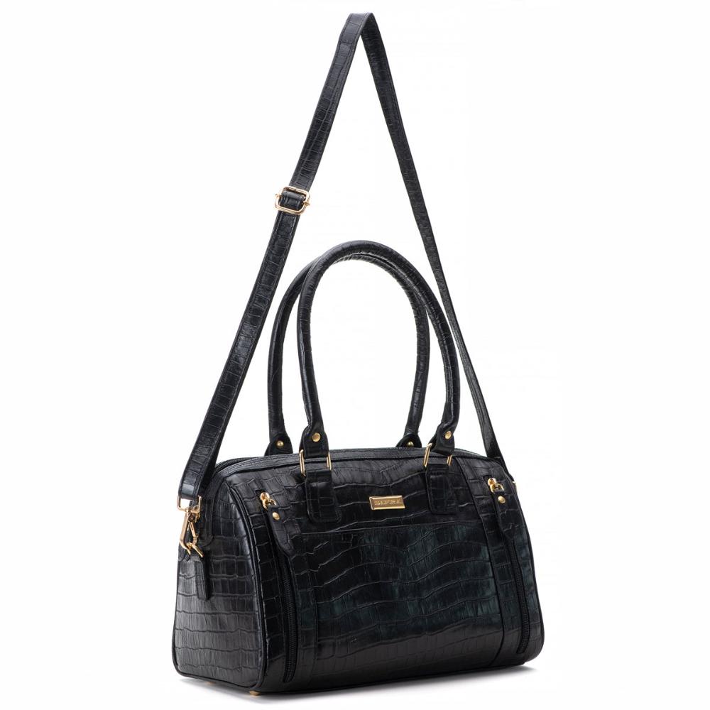 Bolsa Kátia de ombro no couro Preto