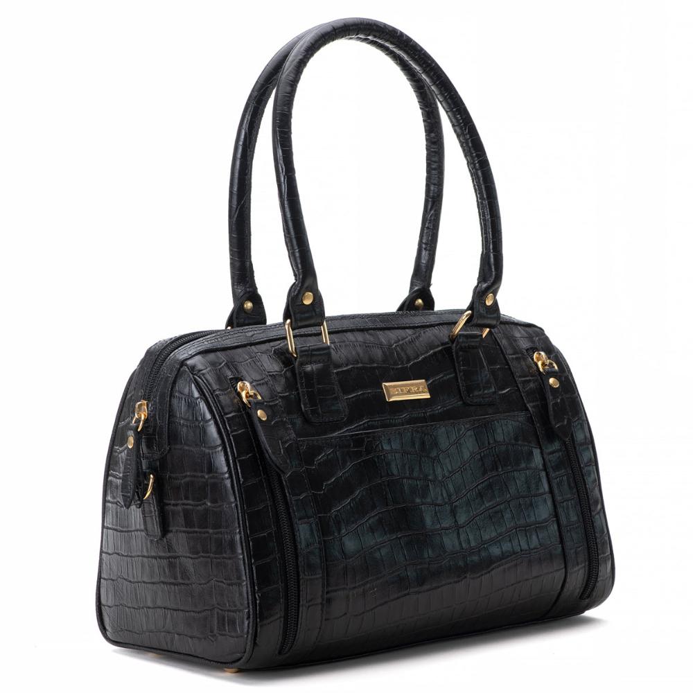 Bolsa Kátia de ombro no couro Preto