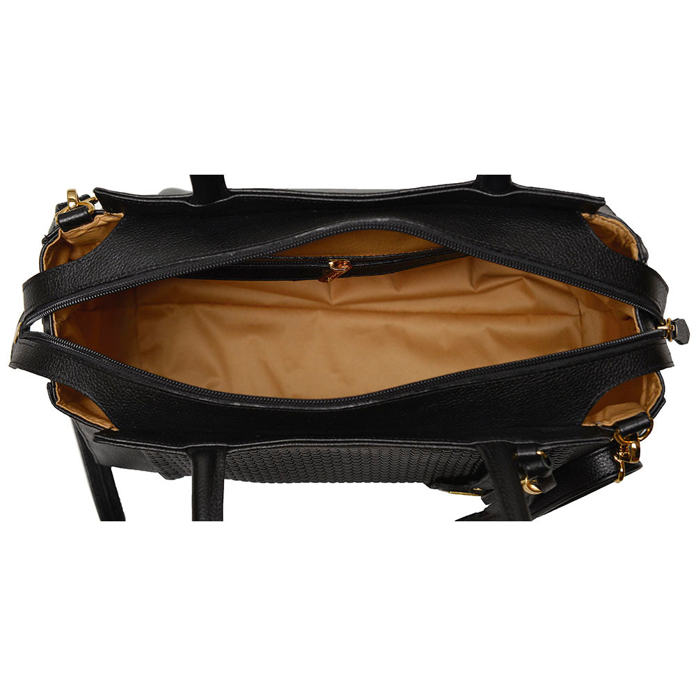 Bolsa Feminina de Ombro Couro Preta Ruth