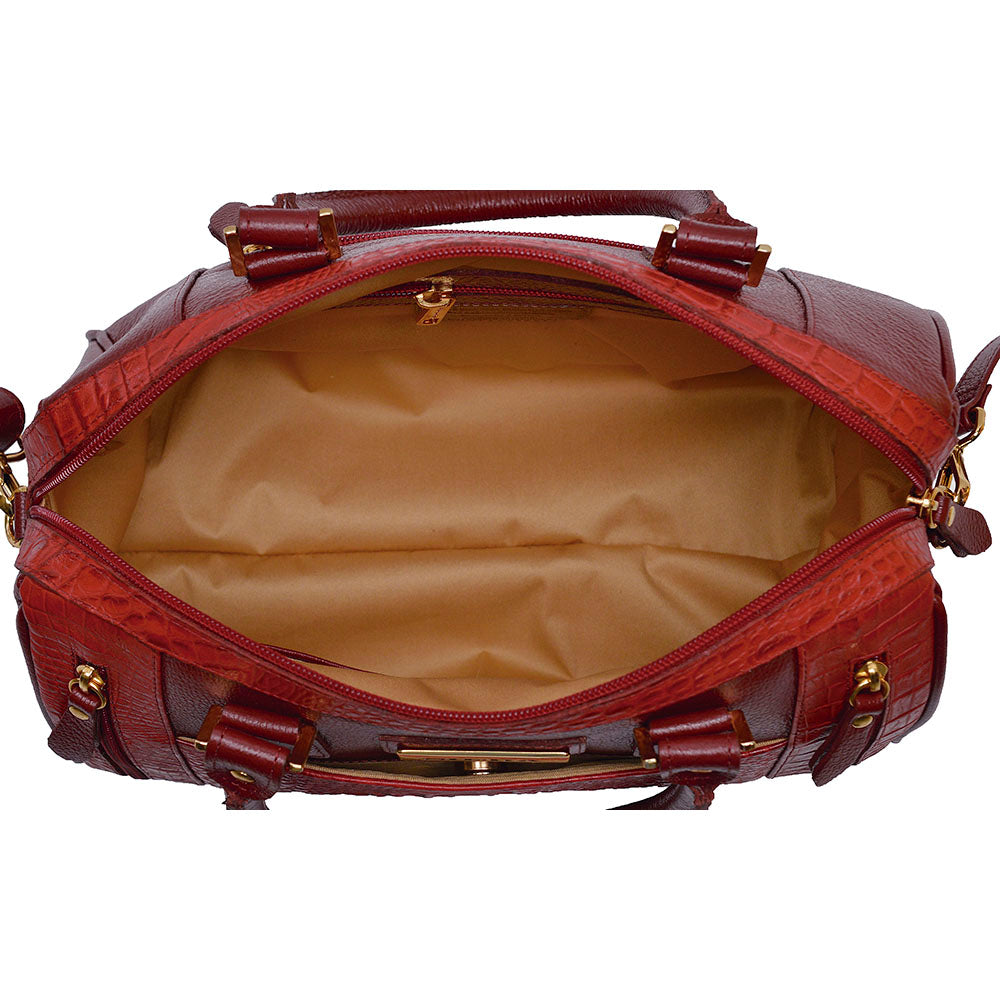 Bolsa Feminina de Ombro Couro Vermelha Katia