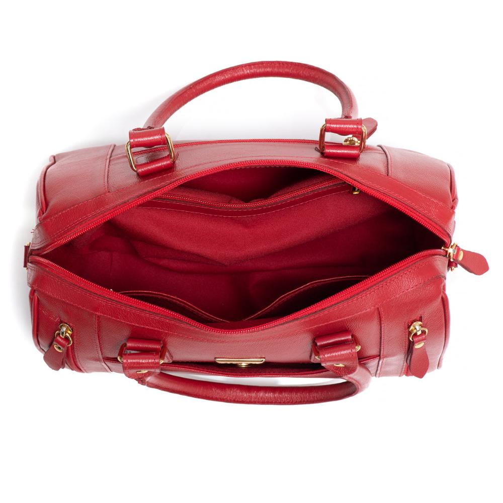 Bolsa Kátia de Ombro no Couro Vermelho