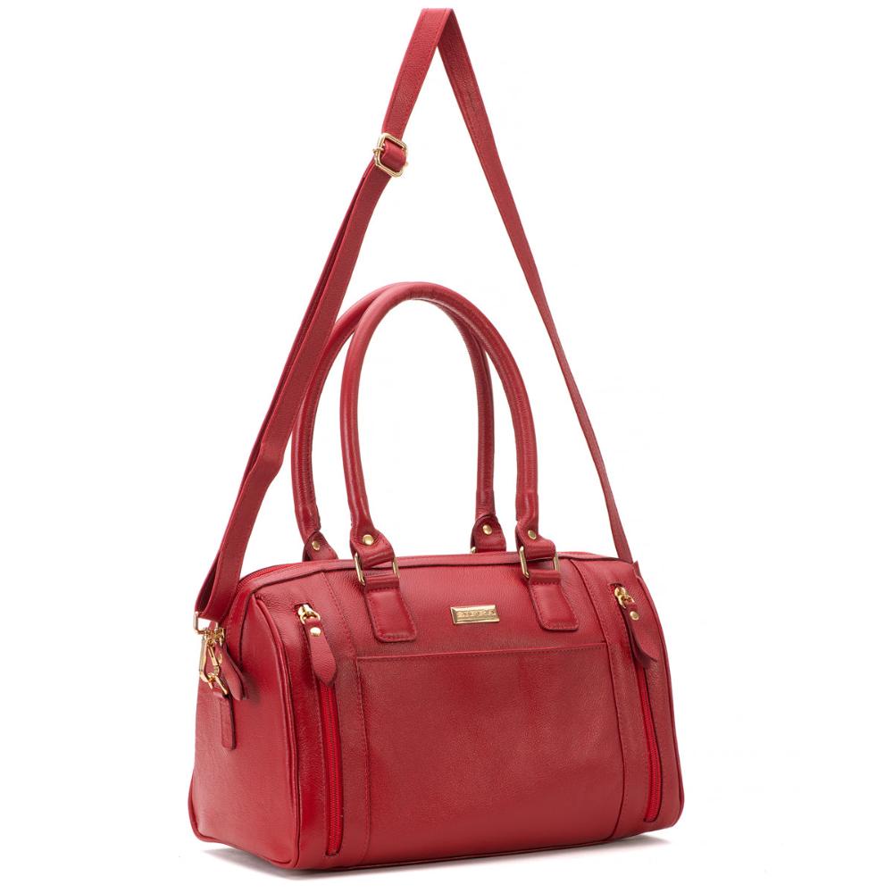 Bolsa Kátia de Ombro no Couro Vermelho