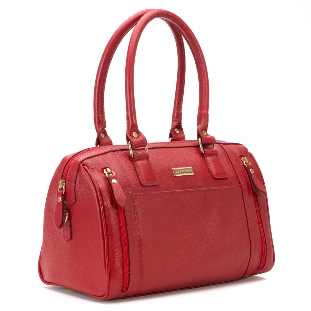 Bolsa Kátia de Ombro no Couro Vermelho