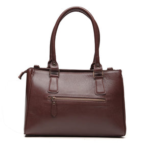 Bolsa Feminina de Ombro Média Couro Marrom Lucy Classic