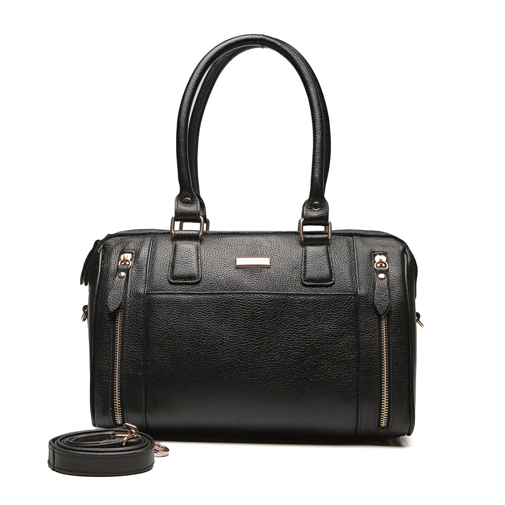 Bolsa Kátia de ombro no couro Preto