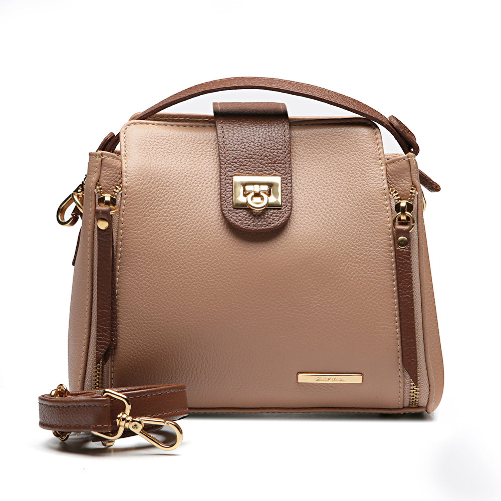 Bolsa Mão Pequena Couro Coral Paola