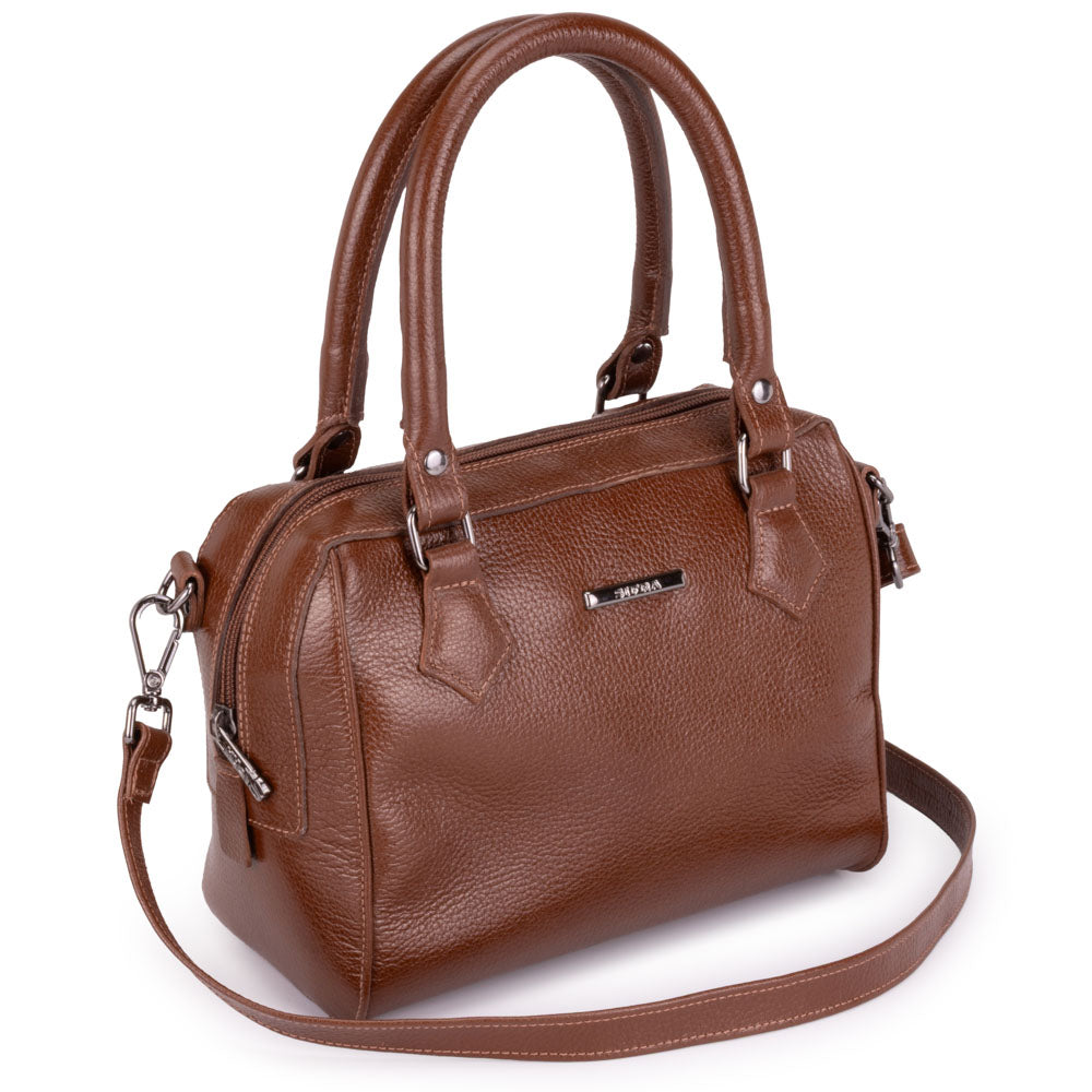 Bolsa Mão Pequena Couro Marrom Milão