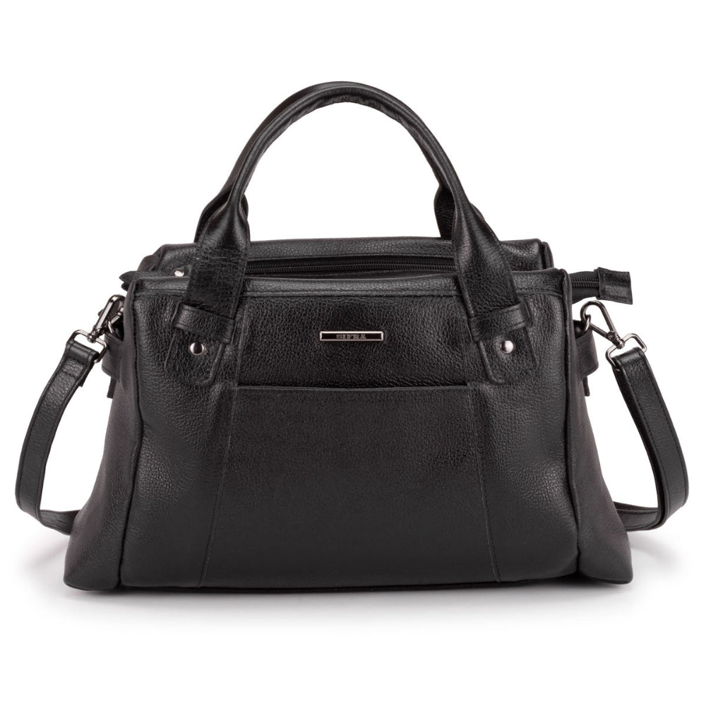 Bolsa Mão Média Couro Preto Londres