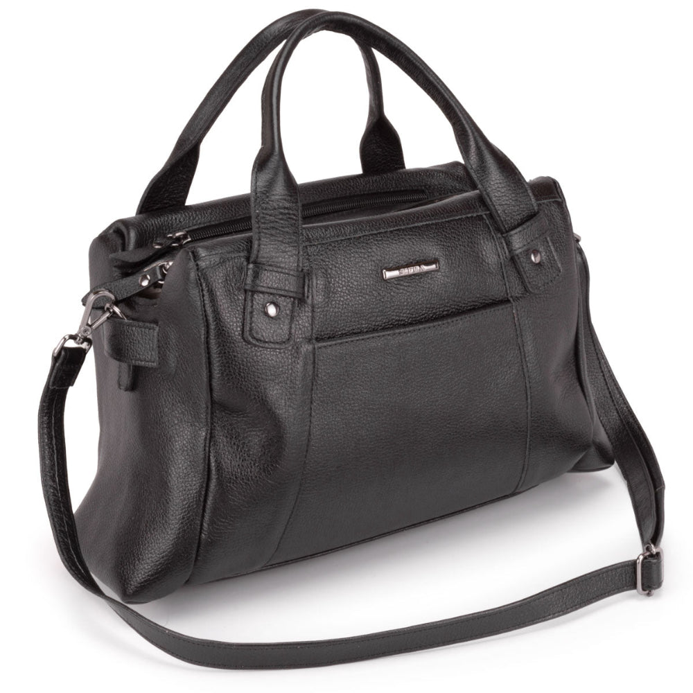 Bolsa Mão Média Couro Preto Londres