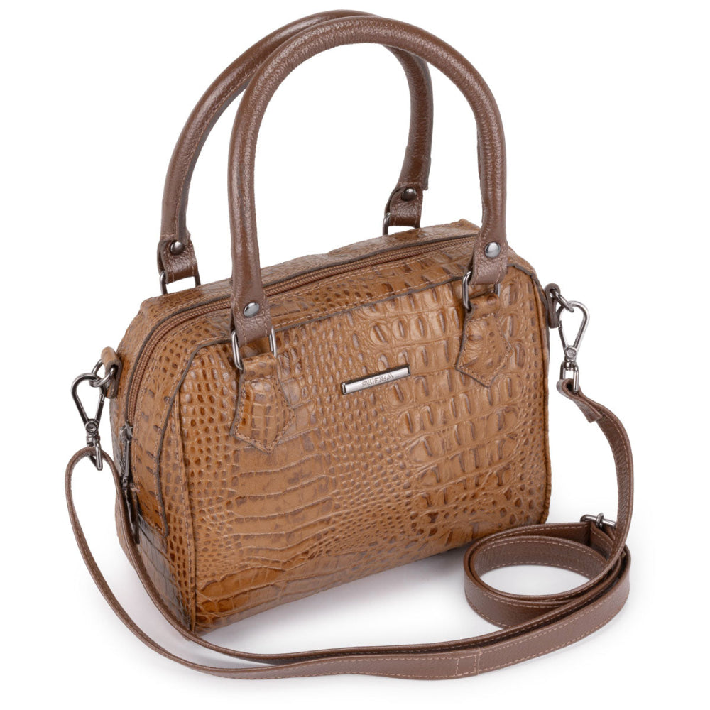 Bolsa Mão Pequena Couro Avelã Milão