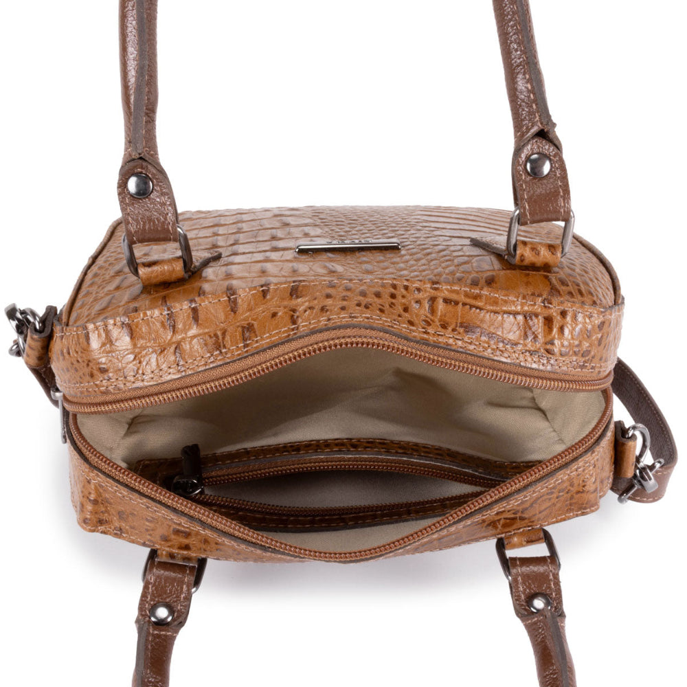 Bolsa Mão Pequena Couro Avelã Milão