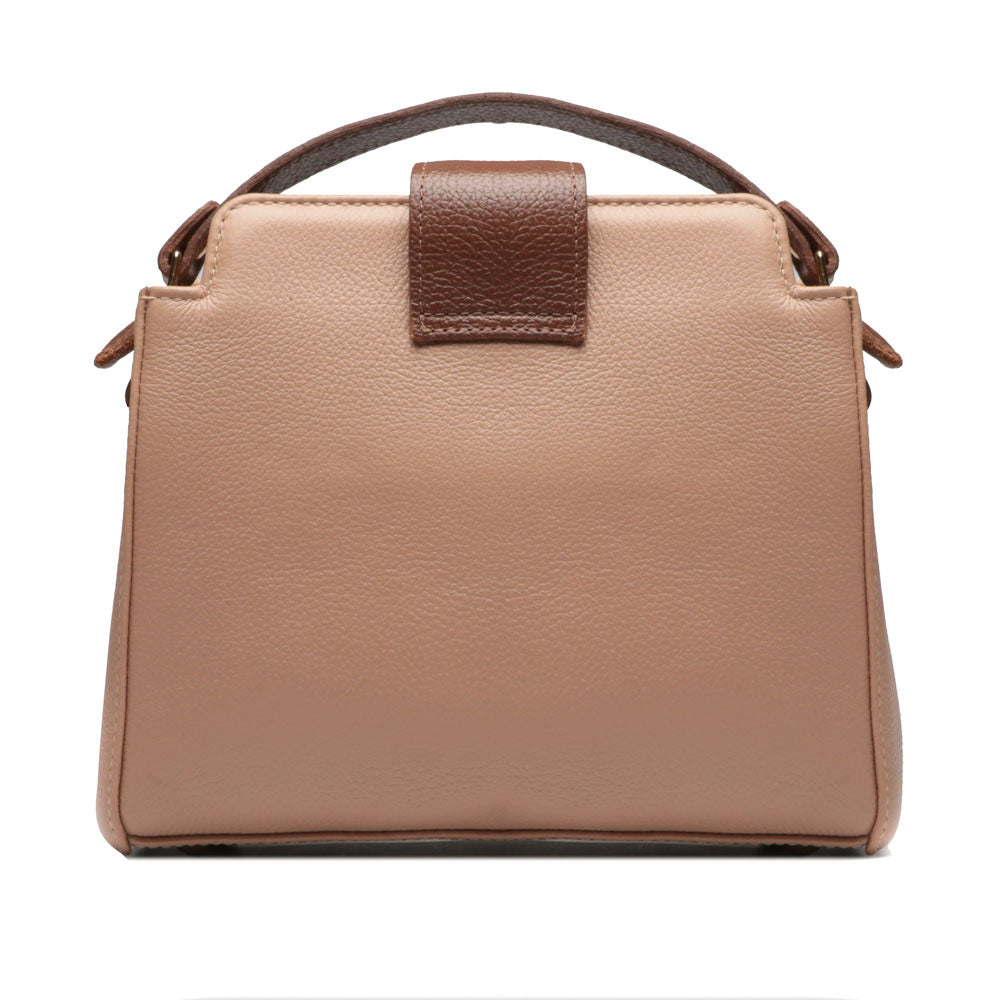 Bolsa Mão Pequena Couro Coral Paola