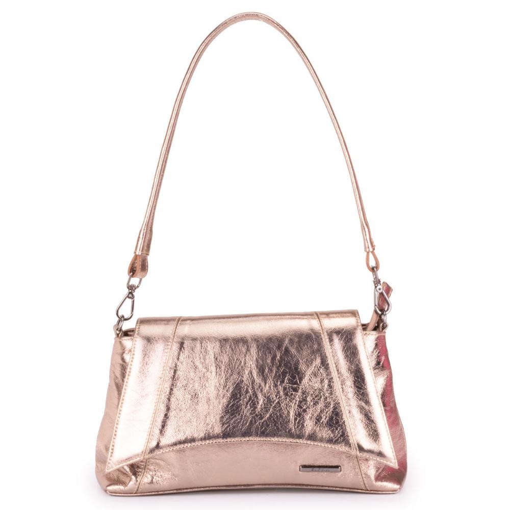 Bolsa Média de Ombro Couro Ouro Velho Martina