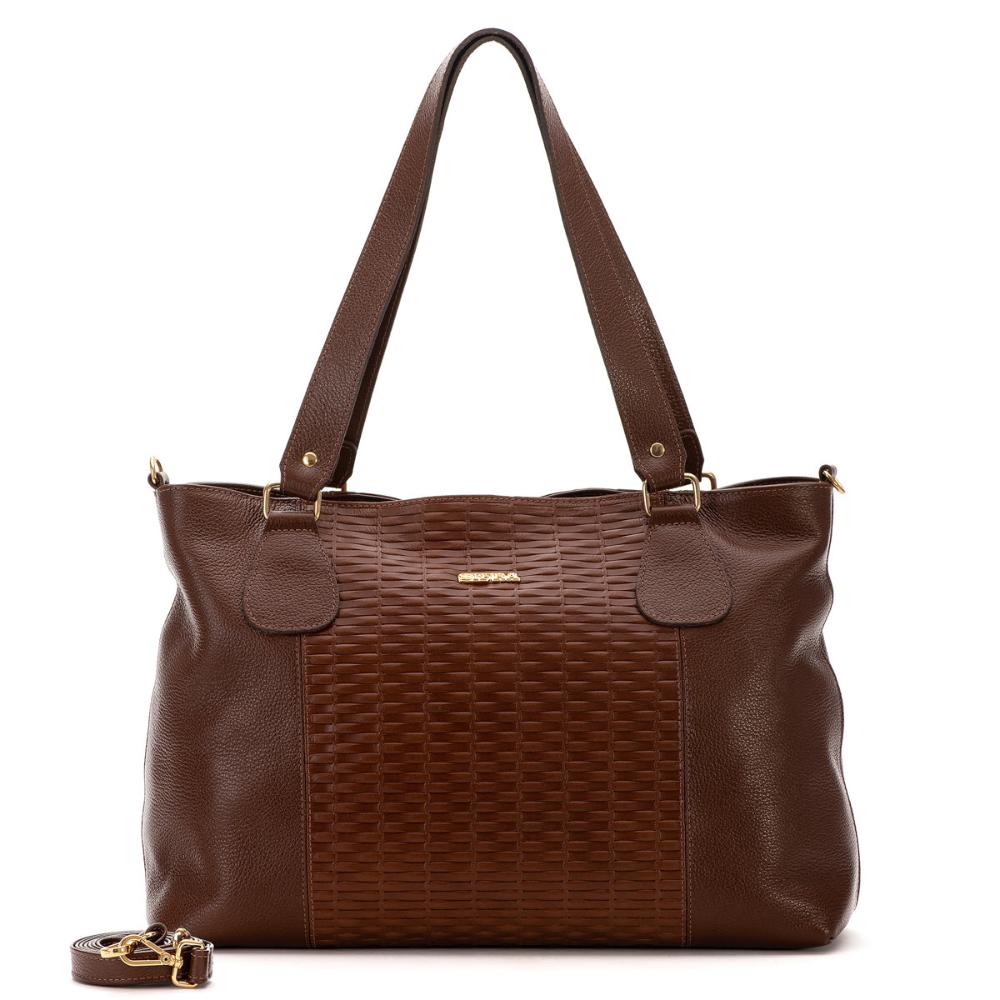 Bolsa Saco Grande Couro Marrom Elizabeth