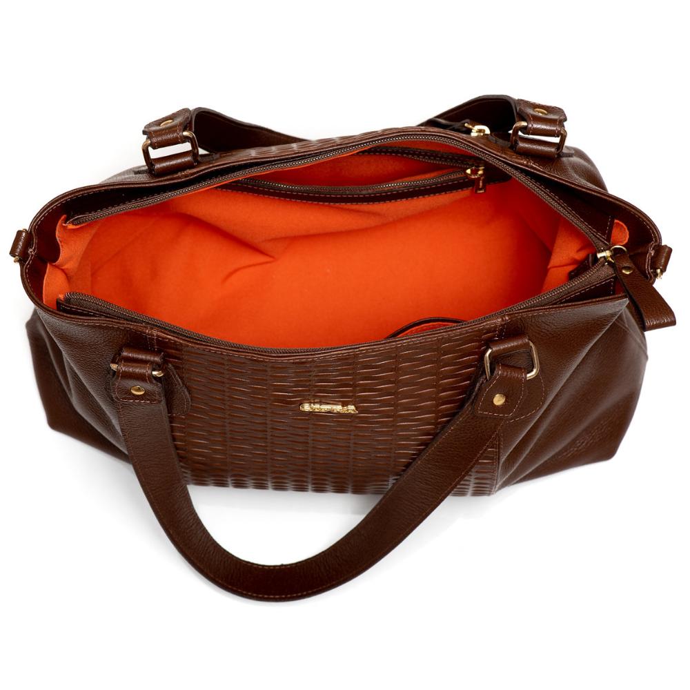 Bolsa Saco Grande Couro Marrom Elizabeth