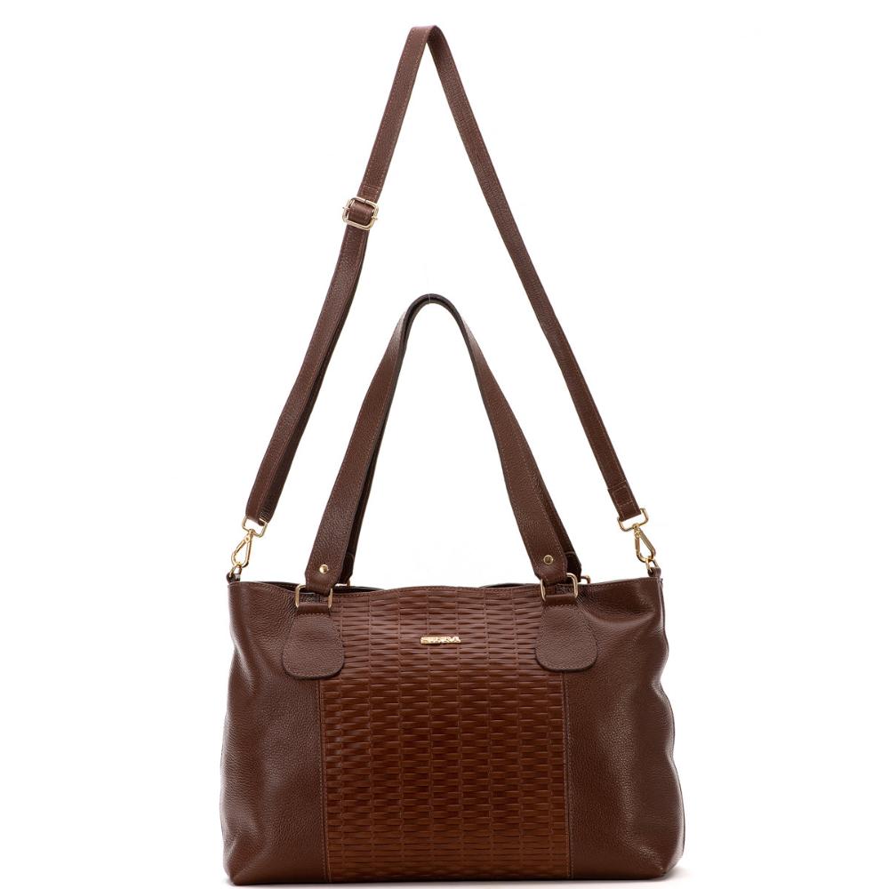 Bolsa Saco Grande Couro Marrom Elizabeth