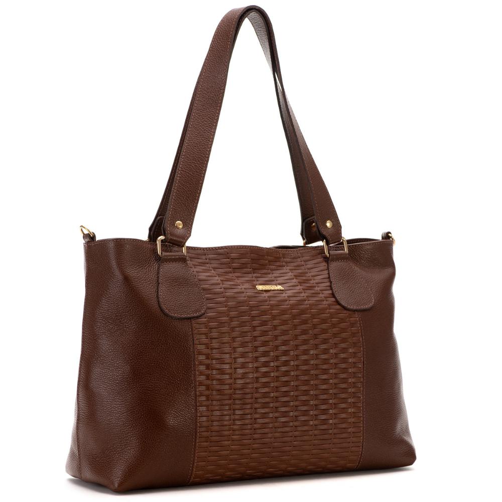 Bolsa Saco Grande Couro Marrom Elizabeth