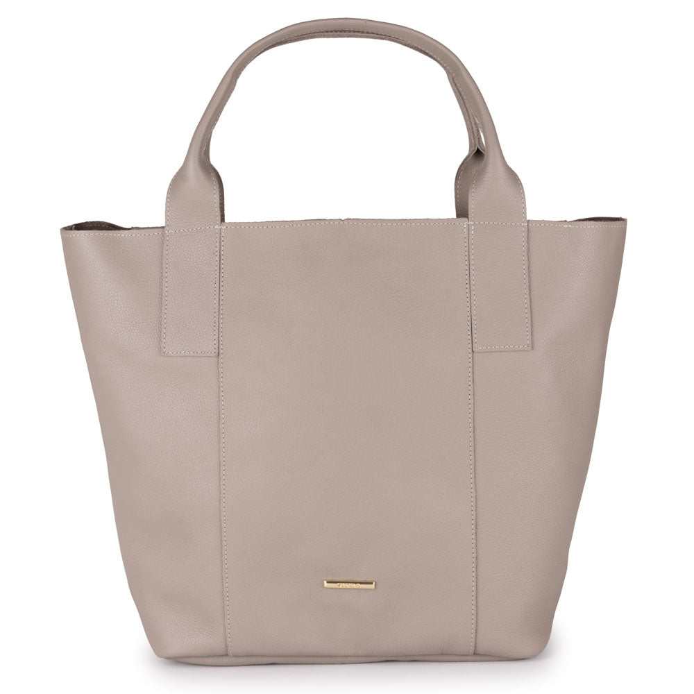 Bolsa Sacola Couro Off White Lola Com Zíper