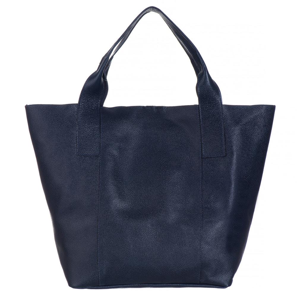 Bolsa Sacola Feminina Couro Azul Lola