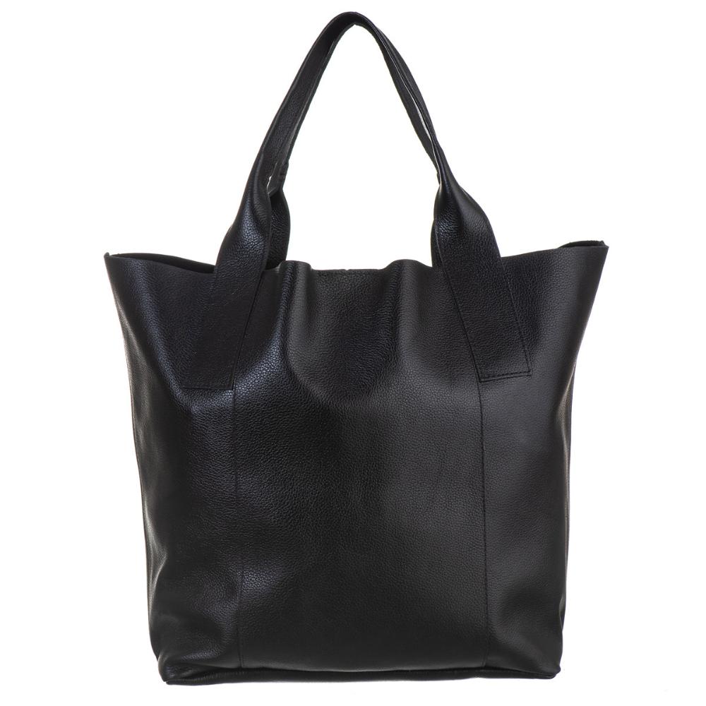 Bolsa Sacola Feminina Couro Preta Lola
