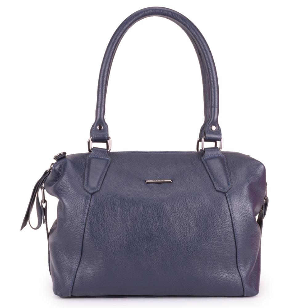 Bolsa Sacola Média Couro Azul Tiffany Classic