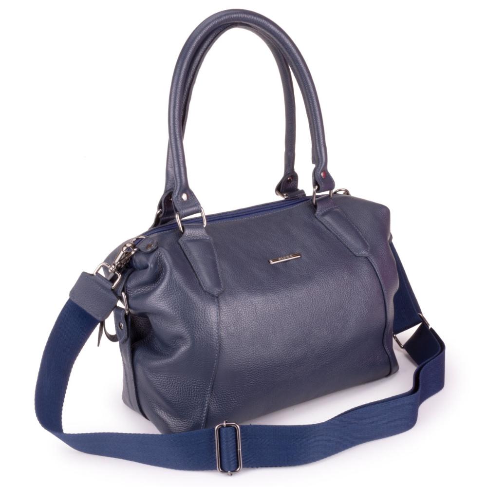 Bolsa Sacola Média Couro Azul Tiffany Classic