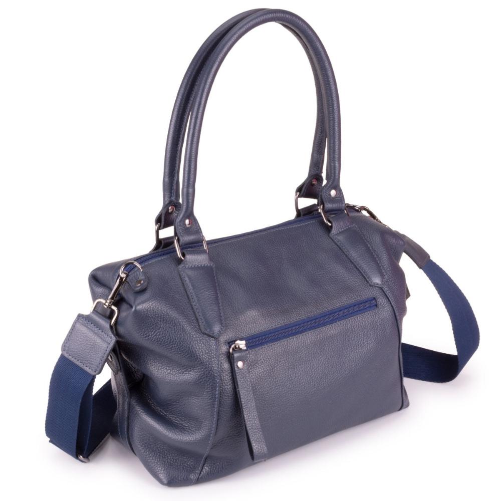 Bolsa Sacola Média Couro Azul Tiffany Classic