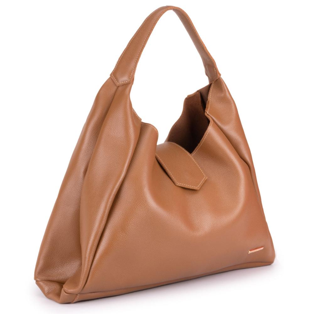 Bolsa Sacola Média Couro Caramelo Bárbara