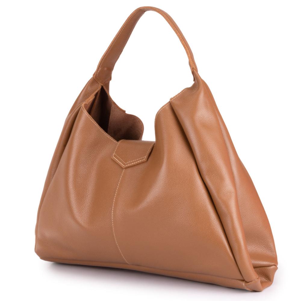 Bolsa Sacola Média Couro Caramelo Bárbara