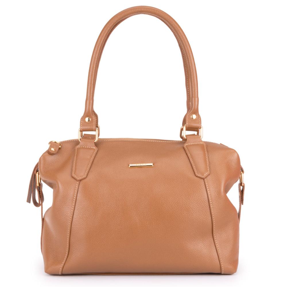 Bolsa Sacola Média Couro Caramelo Tiffany Classic