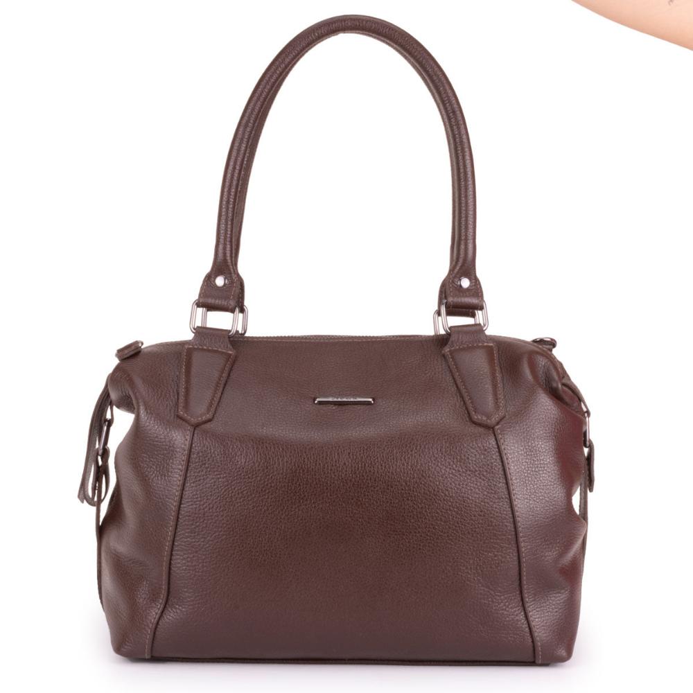 Bolsa Sacola Média Couro Marrom Escuro Tiffany Classic