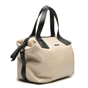 Bolsa Sacola Média Couro Off White Tiffany