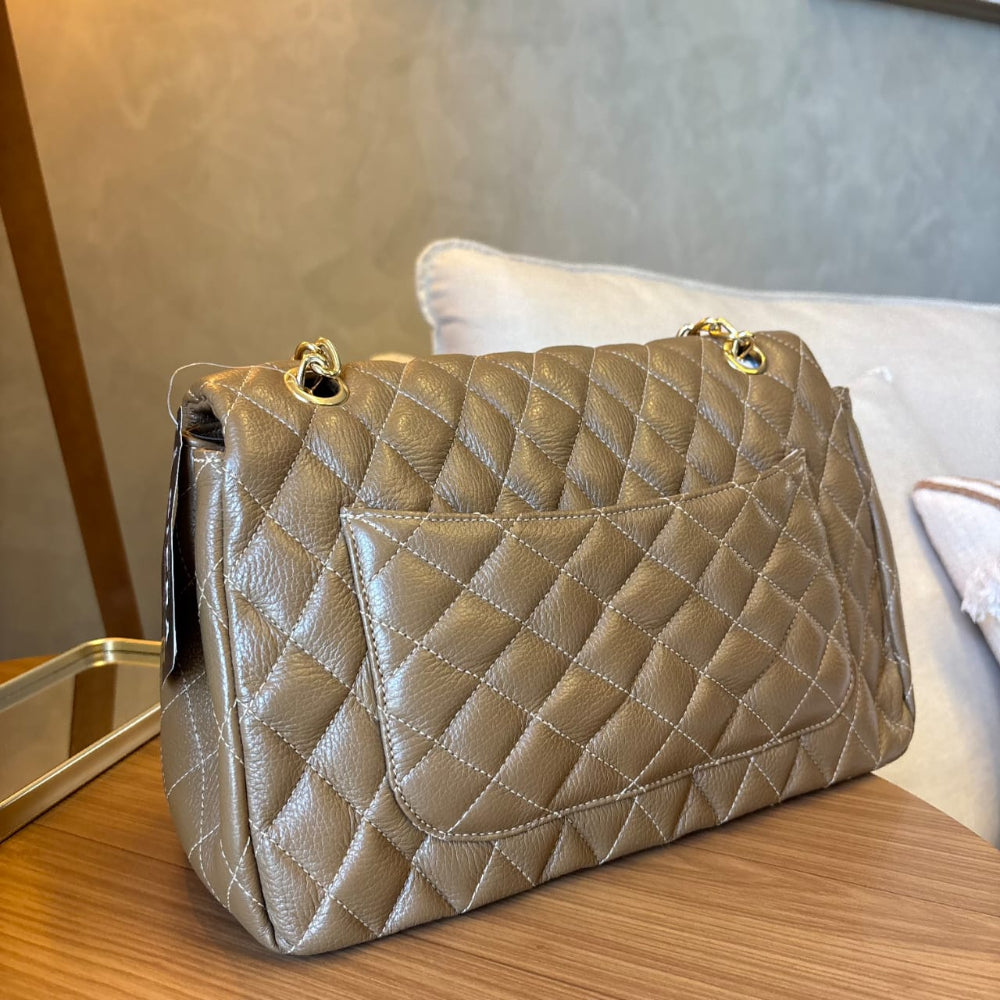 Bolsa Tiracolo Grande Couro Caramelo Agatha