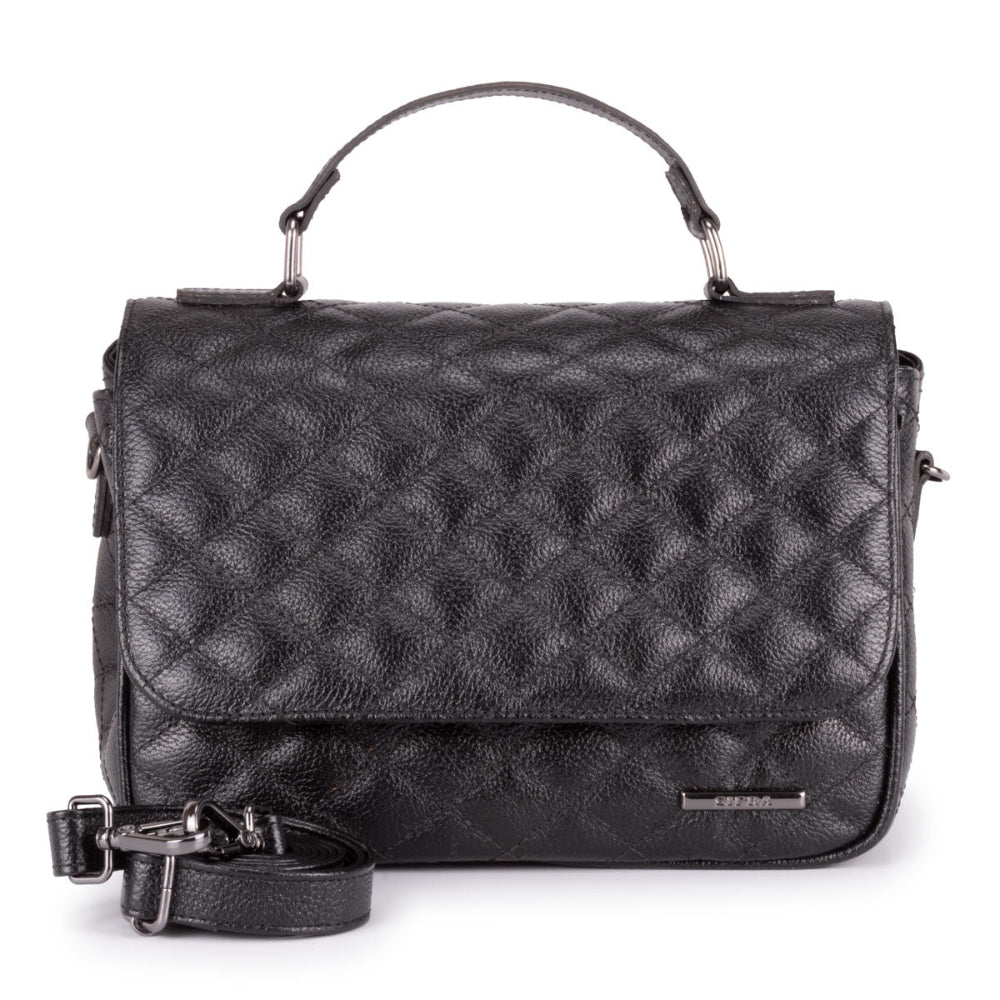 Bolsa Tiracolo Média Couro Preto Juliana