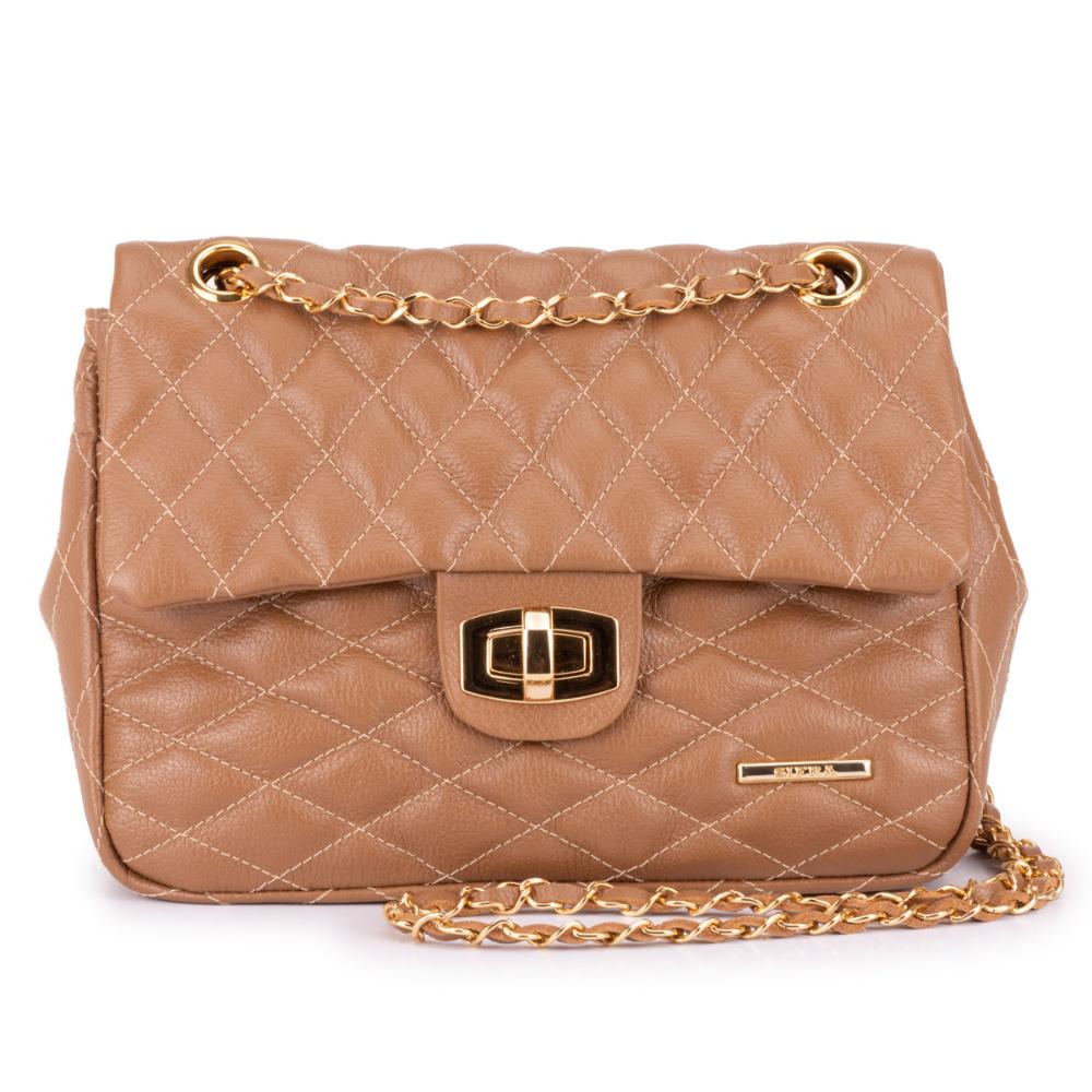 Bolsa Tiracolo Pequena Couro Caramelo Beca